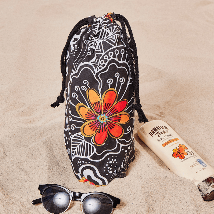 Laurel Burch Orange Blossoms Microfiber Beach Towel