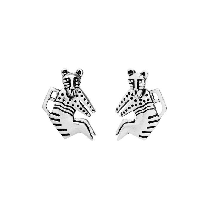 laurel burch Tribal Monkeys Vintage Earrings - Silver