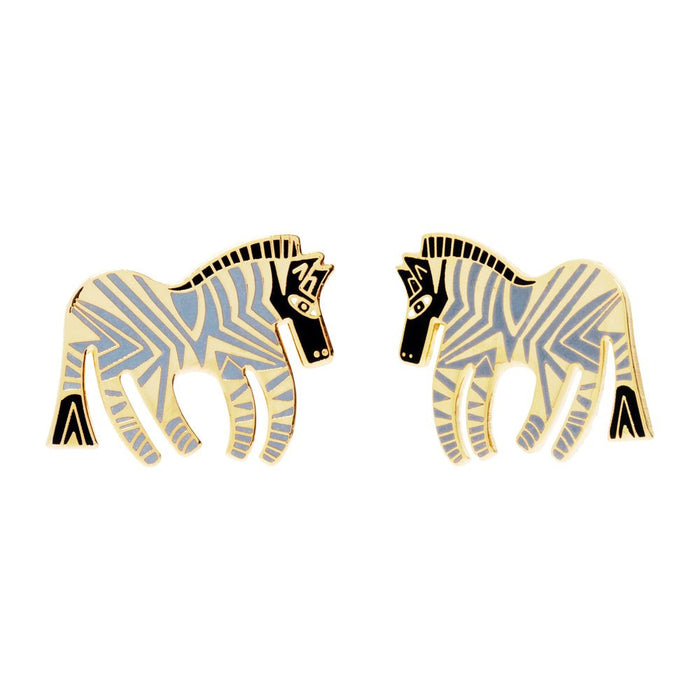 laurel burch Wild Zzzebra Vintage Earrings - Black/Grey