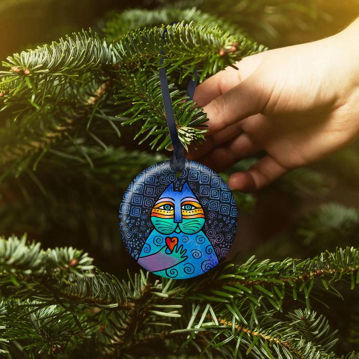 Laurel Burch Wishing Love Cat Porcelain Keepsake Ornament