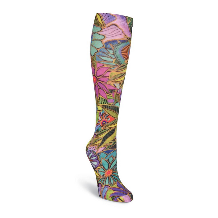 laurel burch Women's Floral Knee High Socks- 360° PRINT TECHNOLOGY