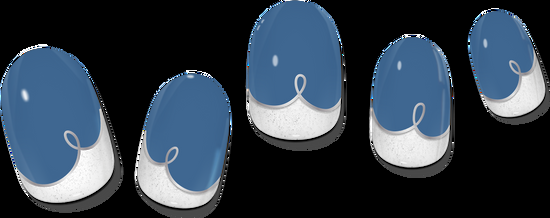 Lauren B. Beauty COLOR CHANGE Malibu Coastline Cobalt Gel Nail Wrap