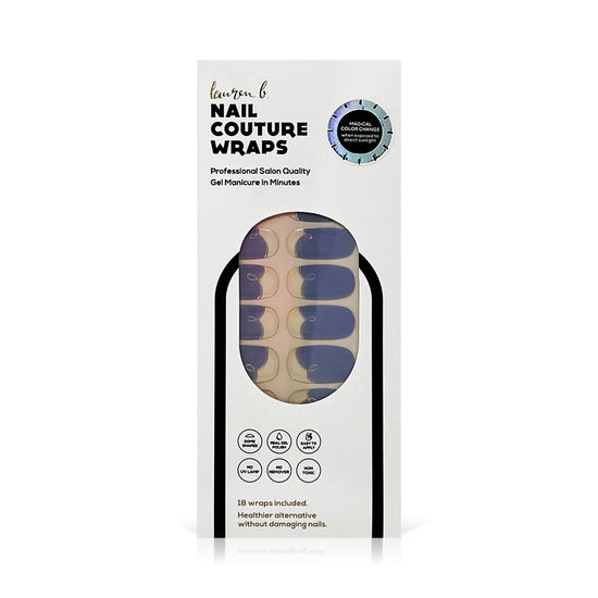 lauren b. beauty COLOR CHANGE Malibu Coastline Cobalt Gel Nail Wrap