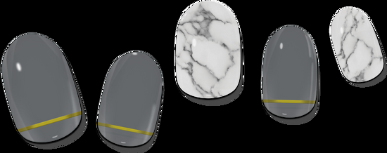 Lauren B. Beauty Grey & Gold Marble Gel Nail Wrap