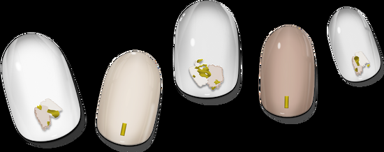 Lauren B. Beauty Milky Beige Abstract Gel Nail Wrap