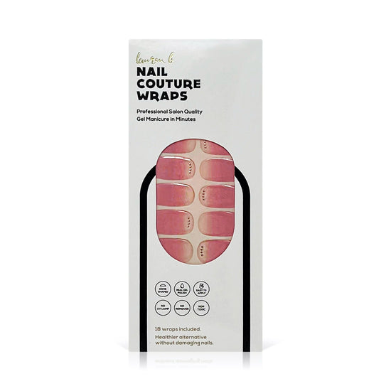 lauren b. beauty Soft Pink Gradient Embellished Gel Nail Wrap