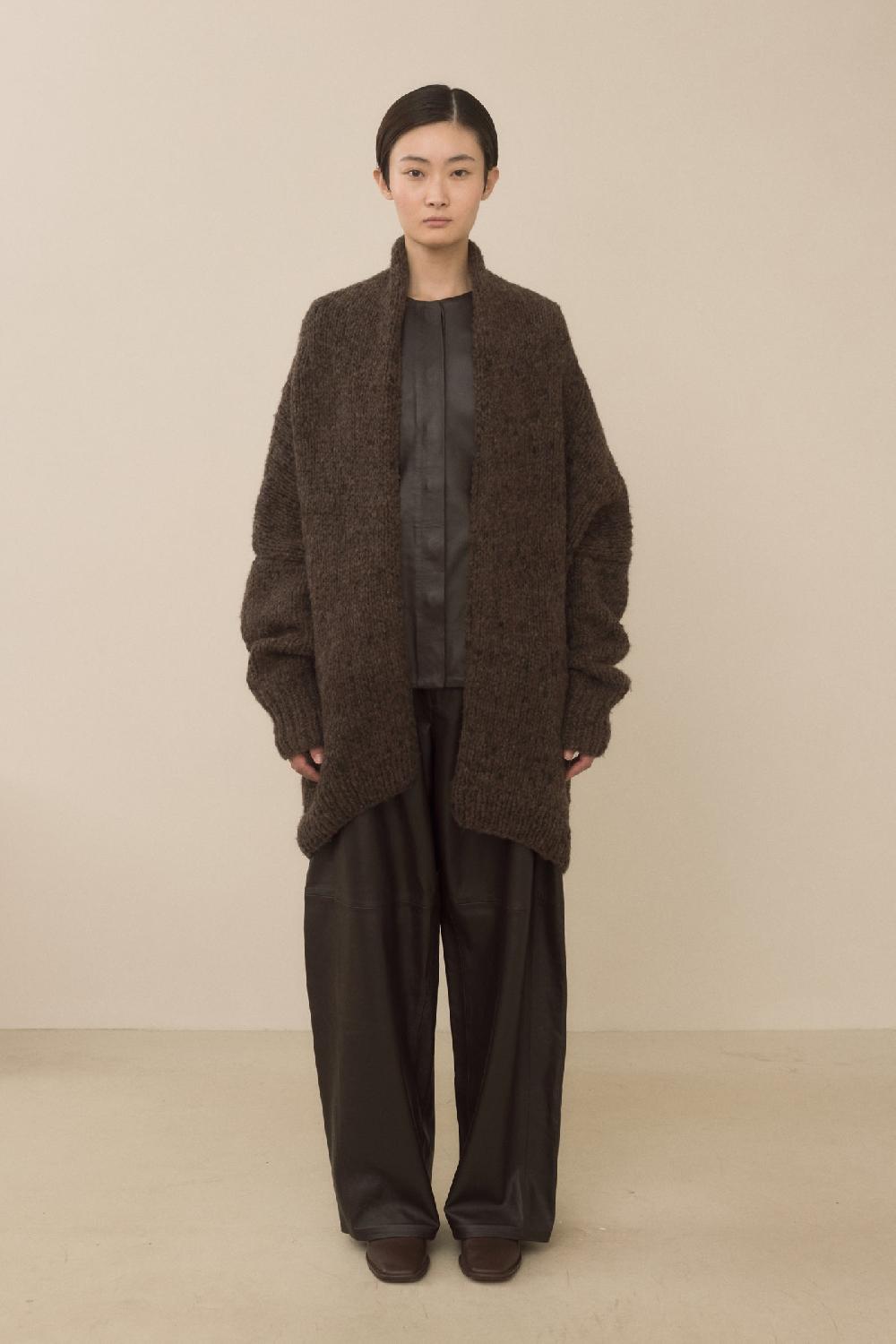 Lauren Manoogian HANDKNIT PAINT L/S COCOON BLACK PAINT