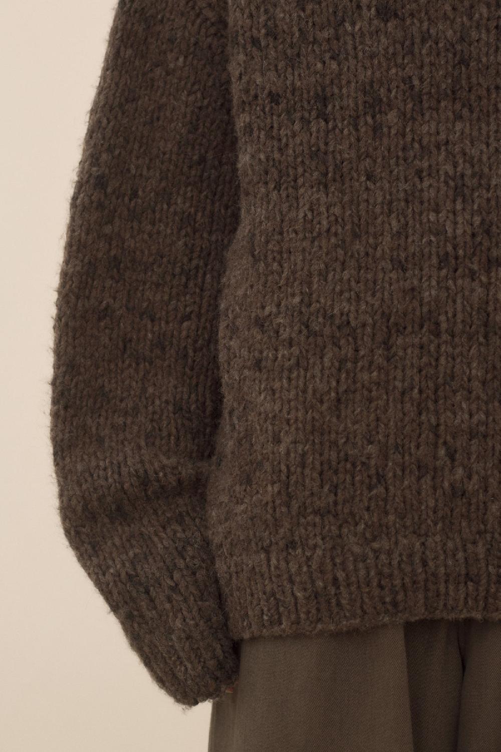 Lauren Manoogian HANDKNIT PAINT ROLLNECK BLACK PAINT