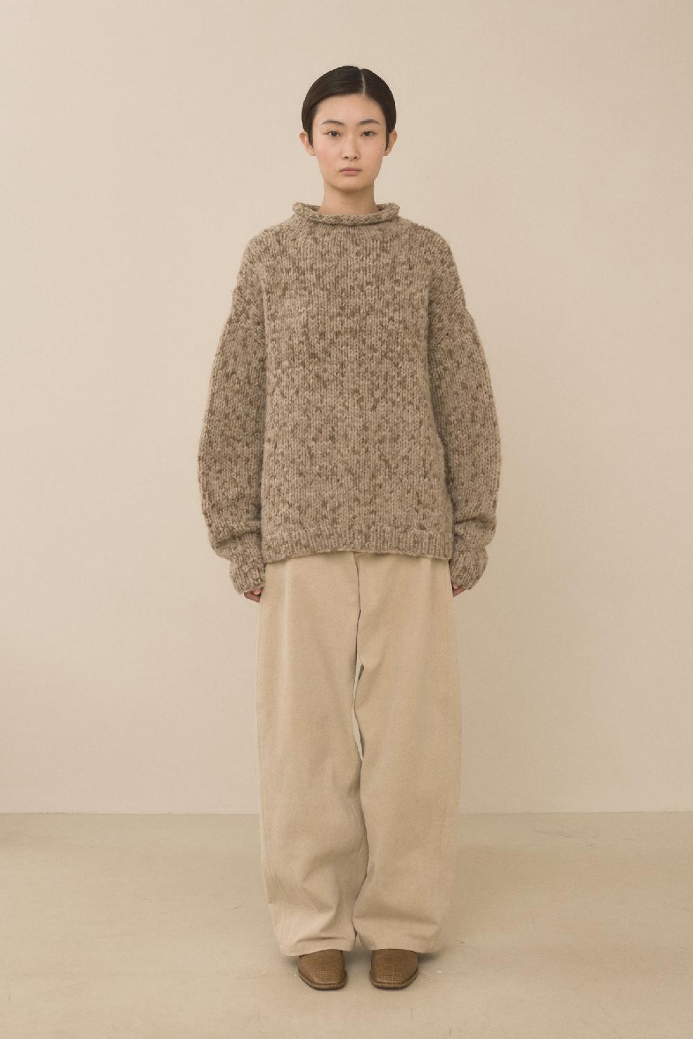 Lauren Manoogian HANDKNIT PAINT ROLLNECK TOBACCO PAINT