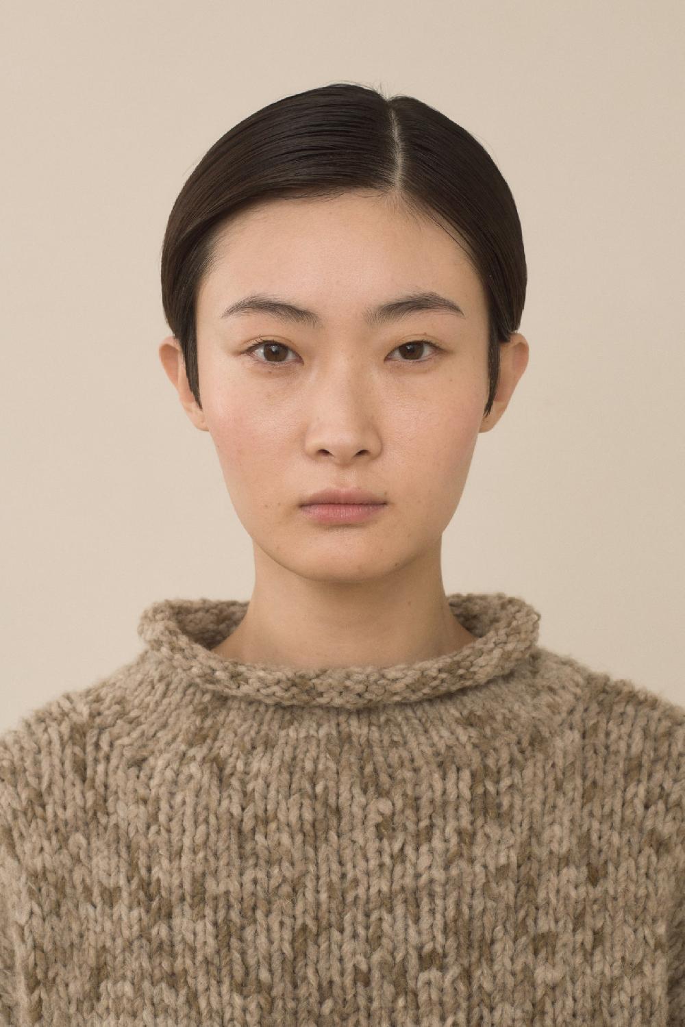 Lauren Manoogian HANDKNIT PAINT ROLLNECK TOBACCO PAINT
