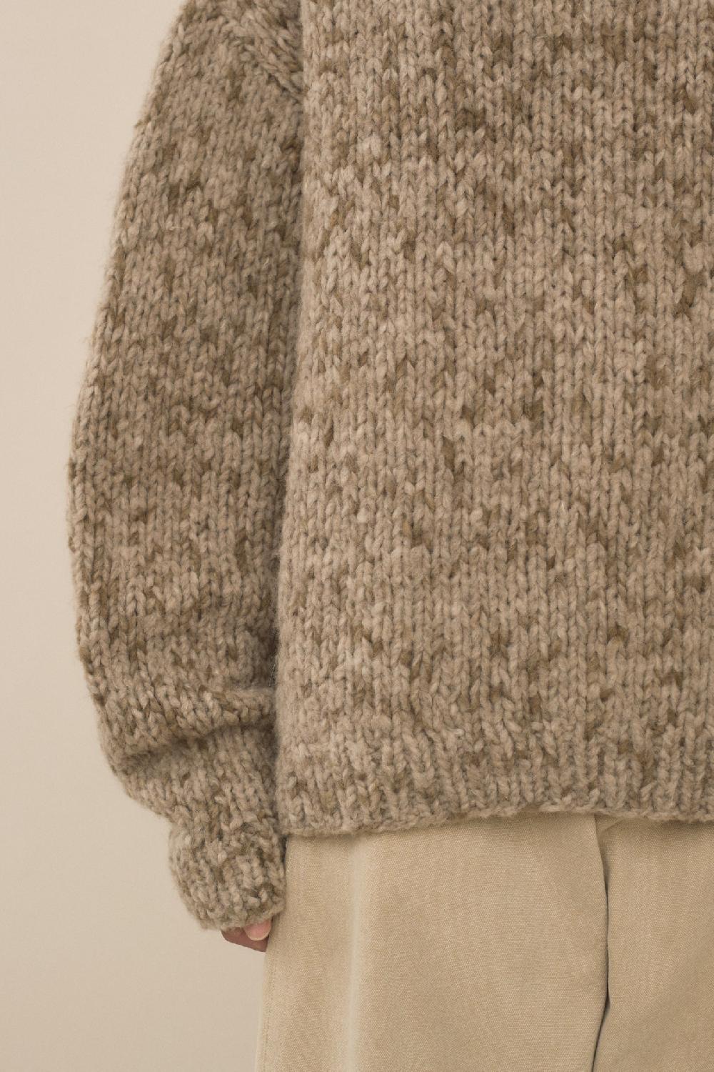 Lauren Manoogian HANDKNIT PAINT ROLLNECK TOBACCO PAINT