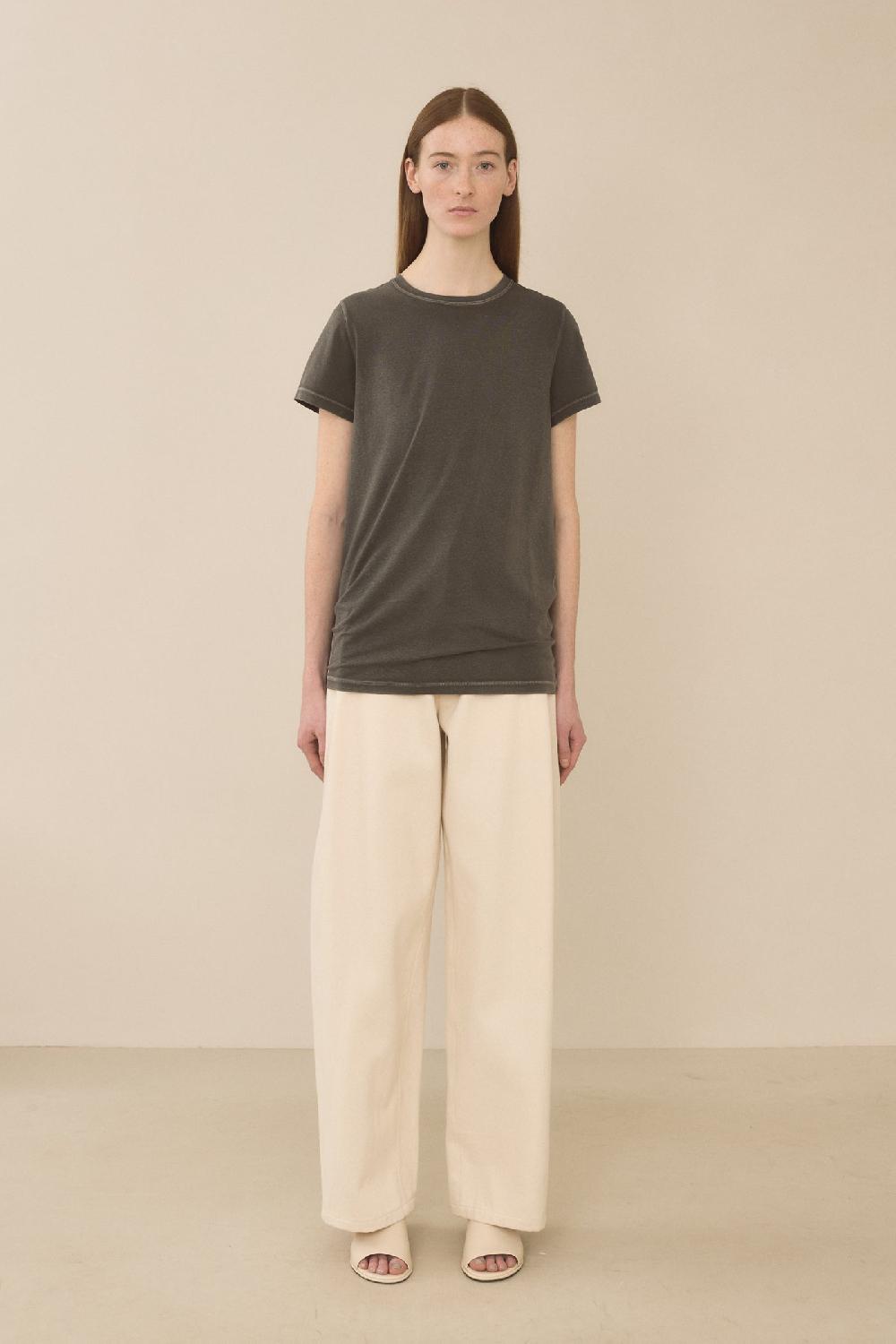 Lauren Manoogian BIAS BABY TEE WASHED BLACK