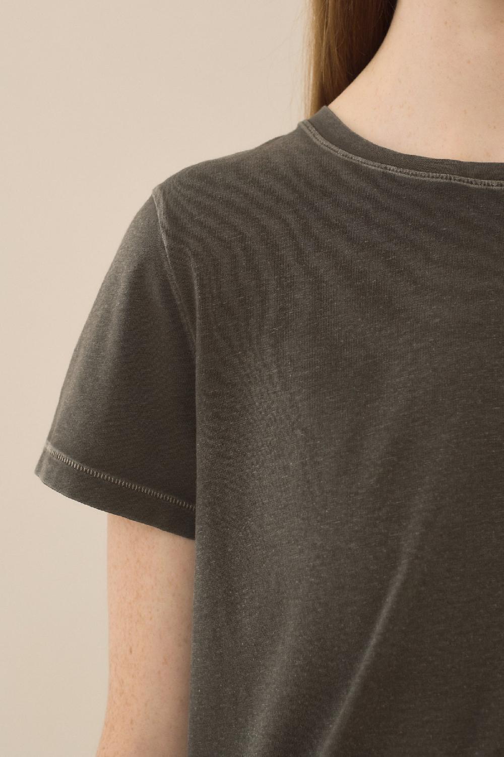 Lauren Manoogian BIAS BABY TEE WASHED BLACK