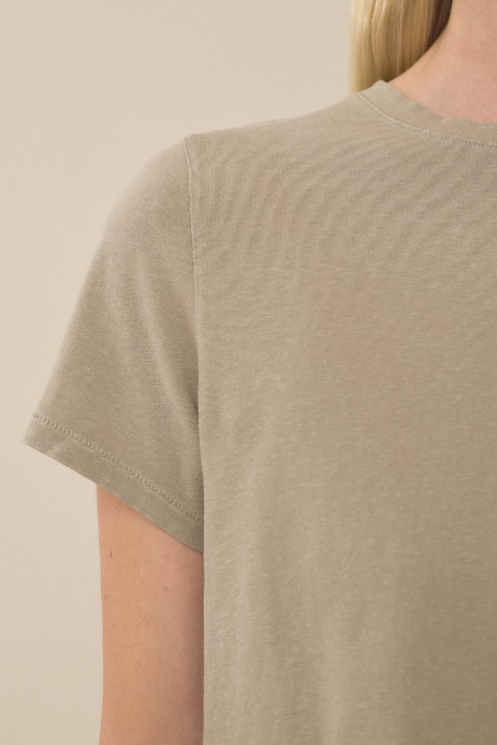 Lauren Manoogian BIAS BABY TEE WASHED CLAY