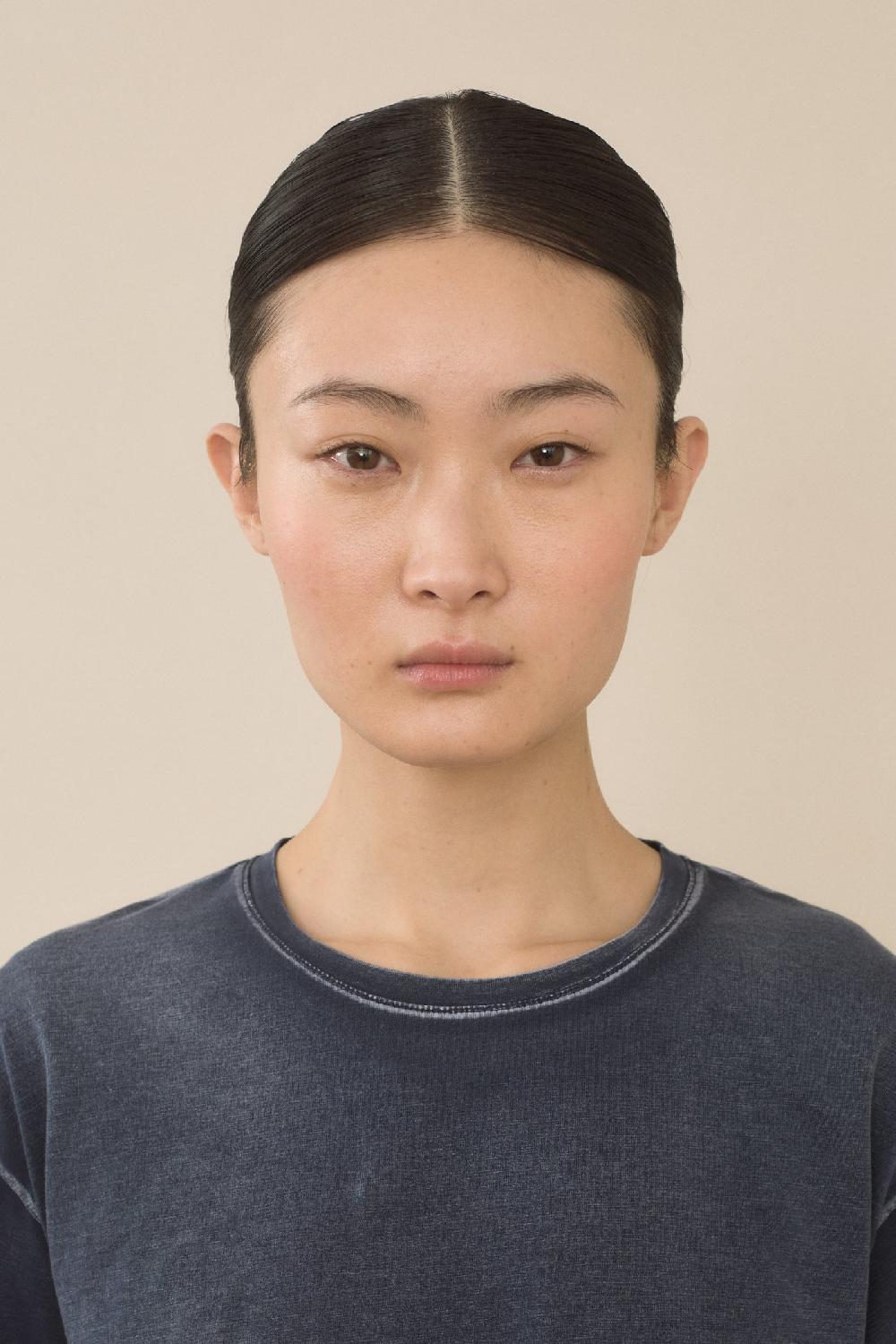 Lauren Manoogian BIAS LONG SLEEVE TEE INDIGO