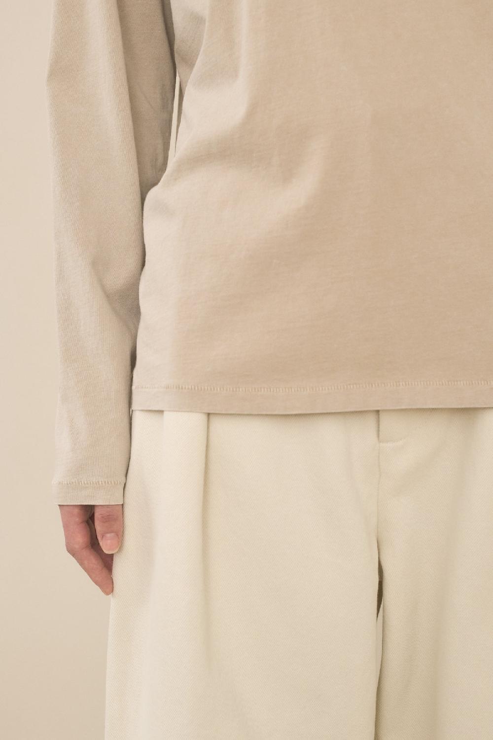 Lauren Manoogian BIAS LONG SLEEVE TEE SANDSTONE