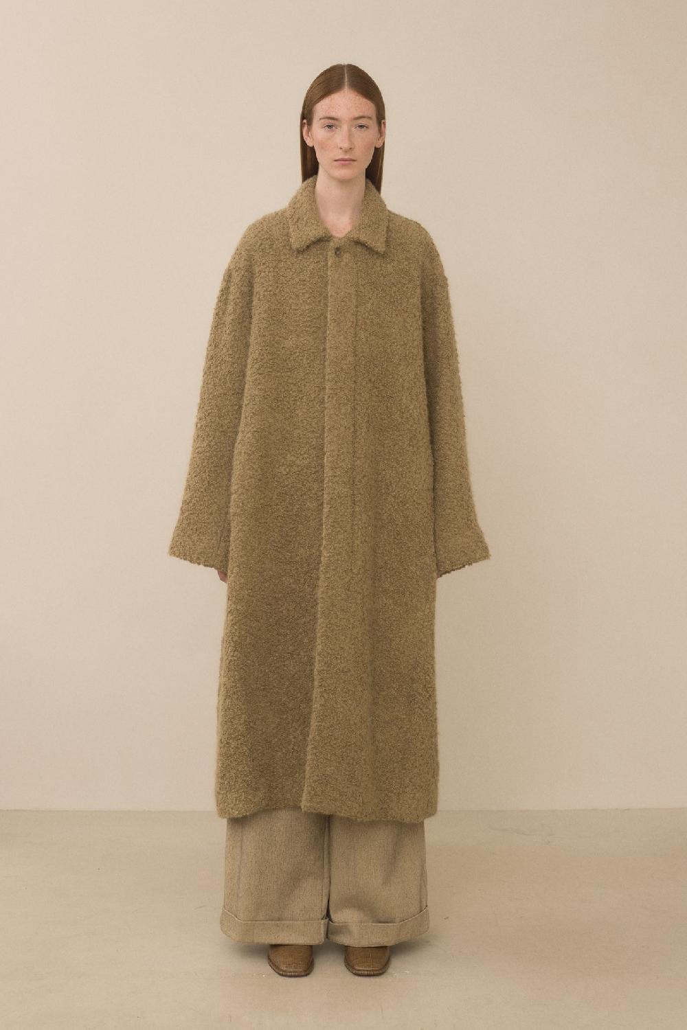 lauren manoogian BOUCLE COAT CEDAR