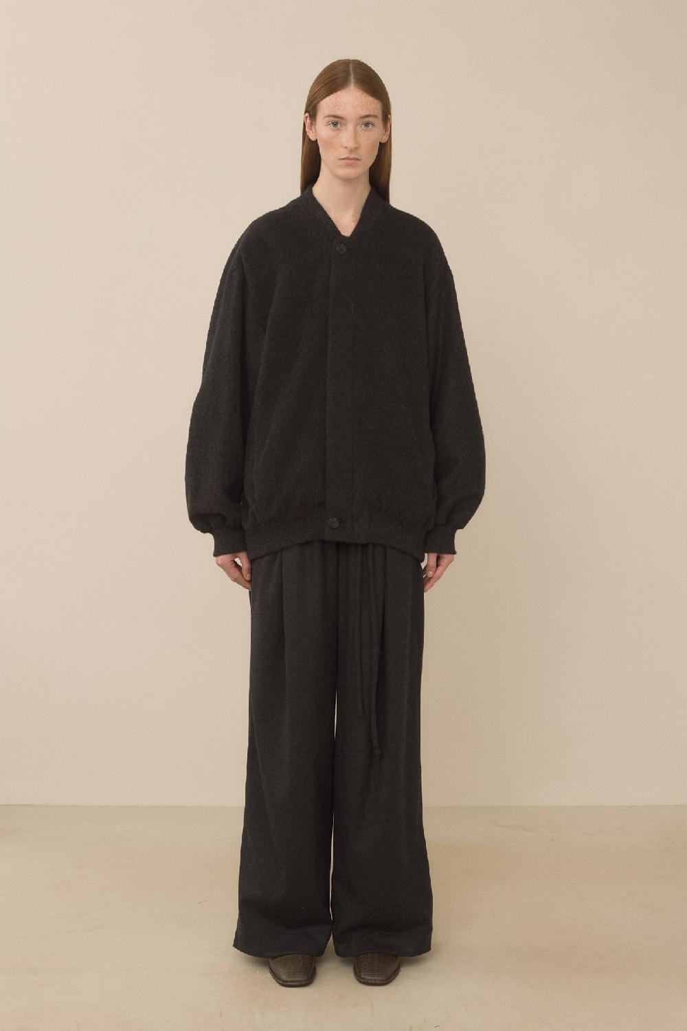 Lauren Manoogian BRUSHED BOMBER BLACK MELANGE