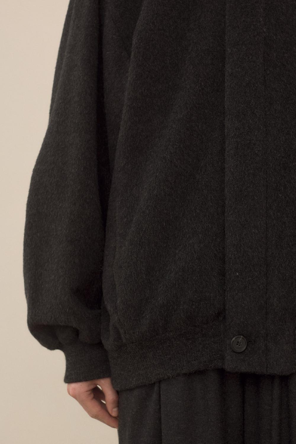 Lauren Manoogian BRUSHED BOMBER BLACK MELANGE