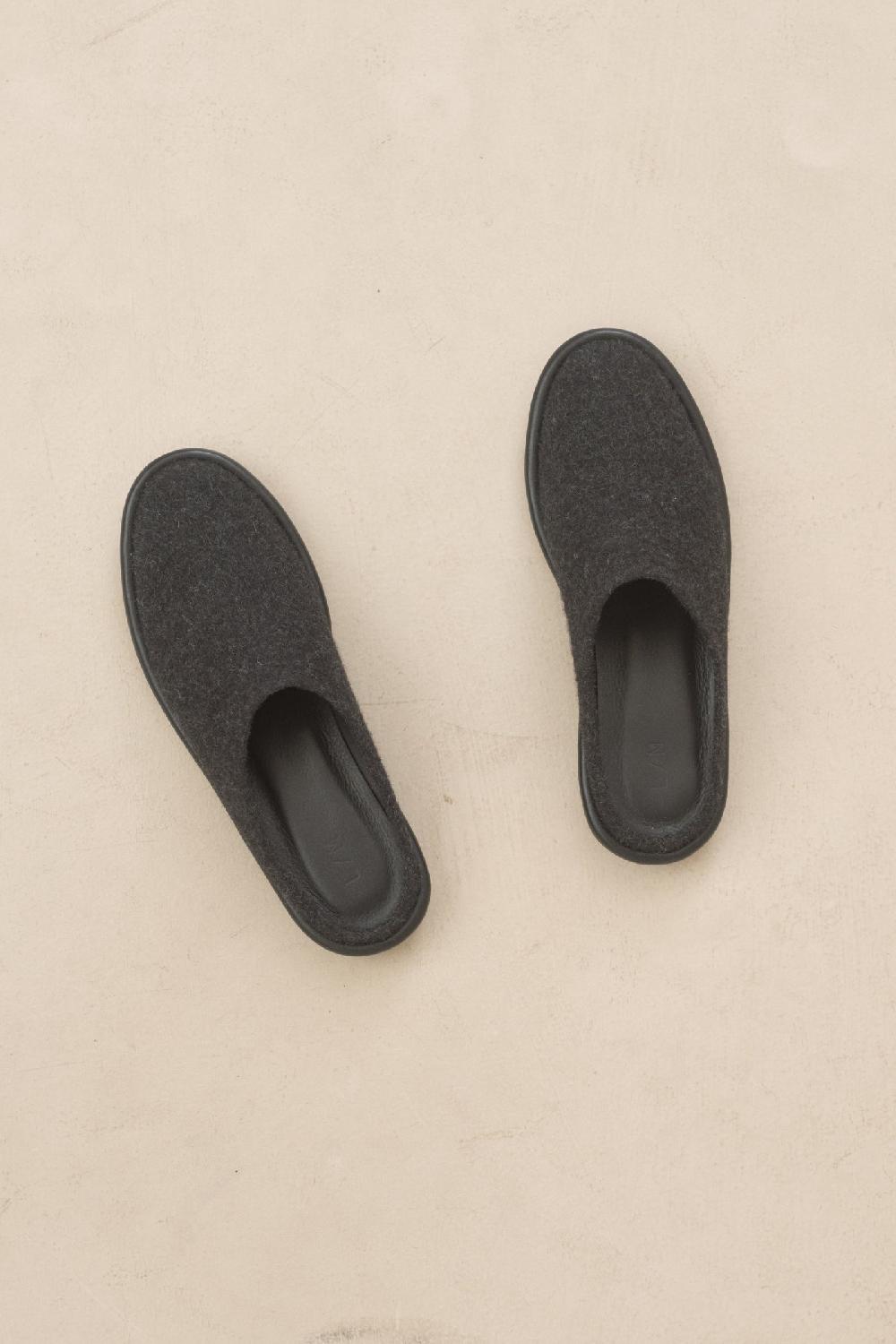 Lauren Manoogian BRUSHED MULE BLACK MELANGE