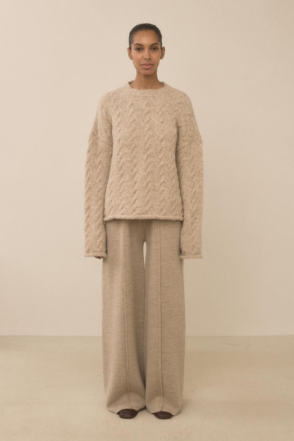 Lauren Manoogian CABLE CREWNECK HUSK