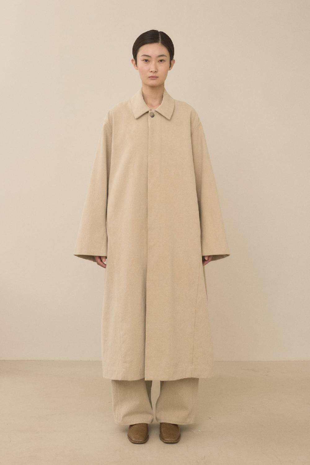 lauren manoogian CANVAS CAR COAT WASHED ANTIQUE