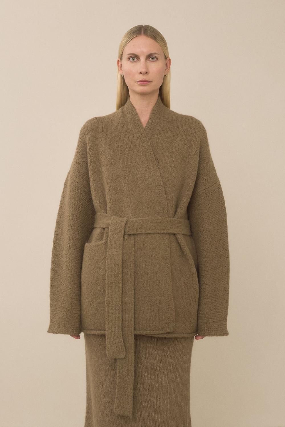 lauren manoogian COTO CARDIGAN TOBACCO