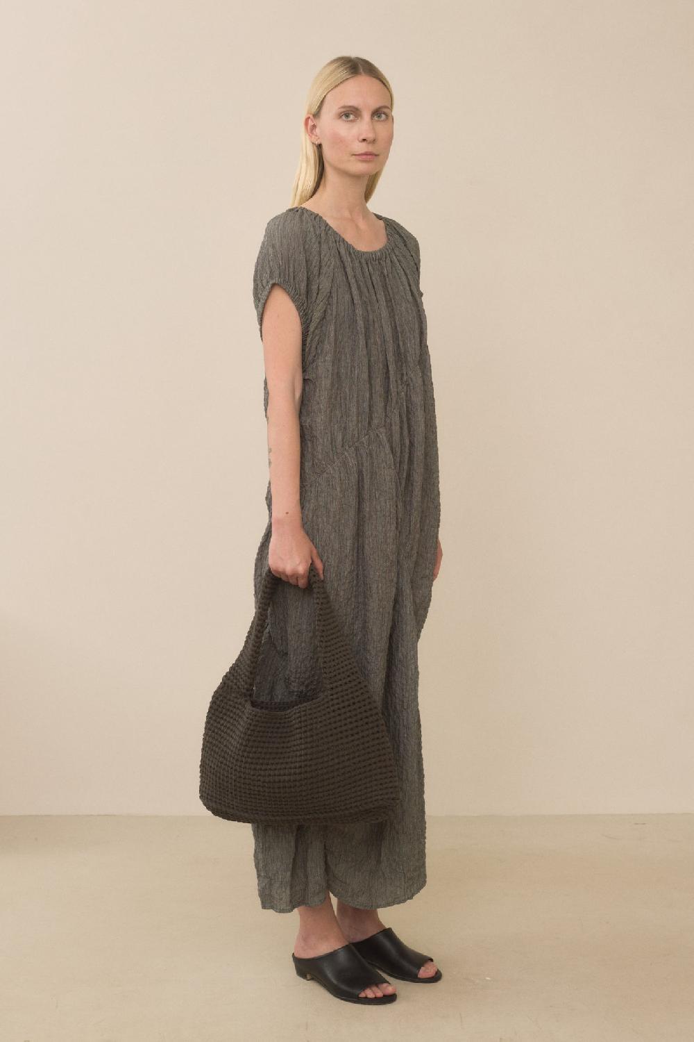 Lauren Manoogian CROCHET JERSEY BAG WASHED BLACK