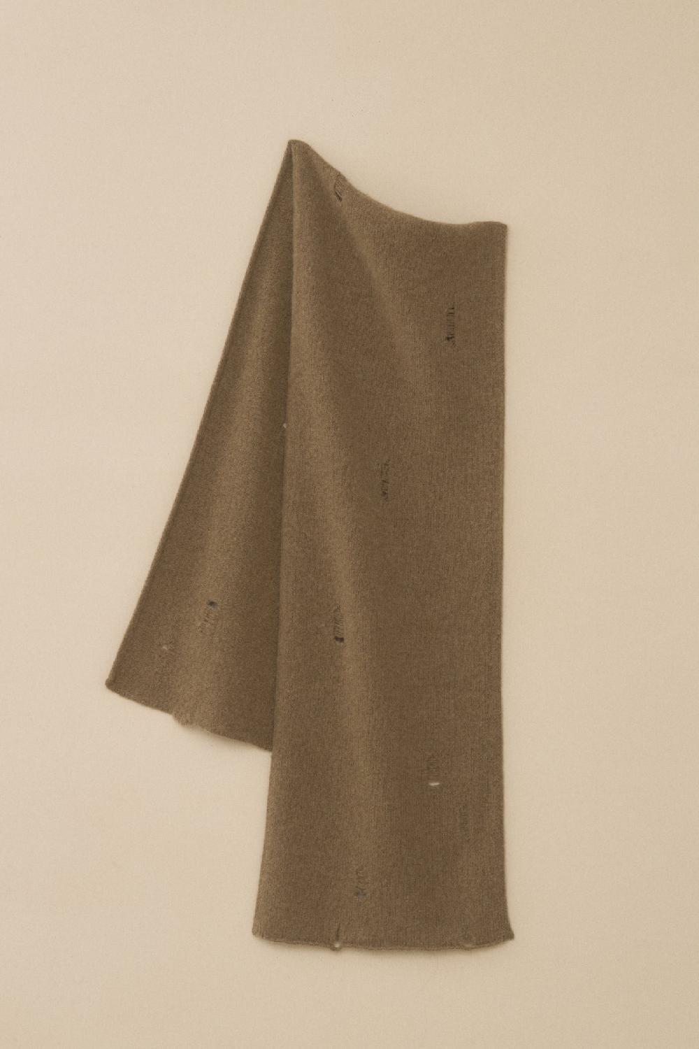 lauren manoogian DISTRESSED SCARF TOBACCO