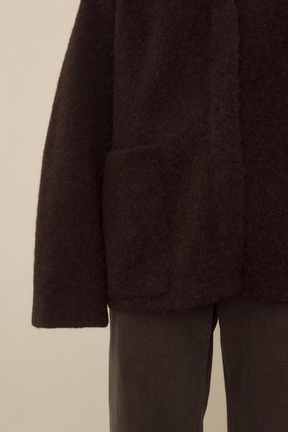 Lauren Manoogian DOUBLE FACE CARDIGAN MERLOT