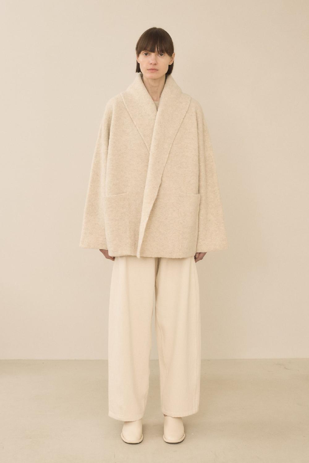 Lauren Manoogian DOUBLE FACE COAT ECRU