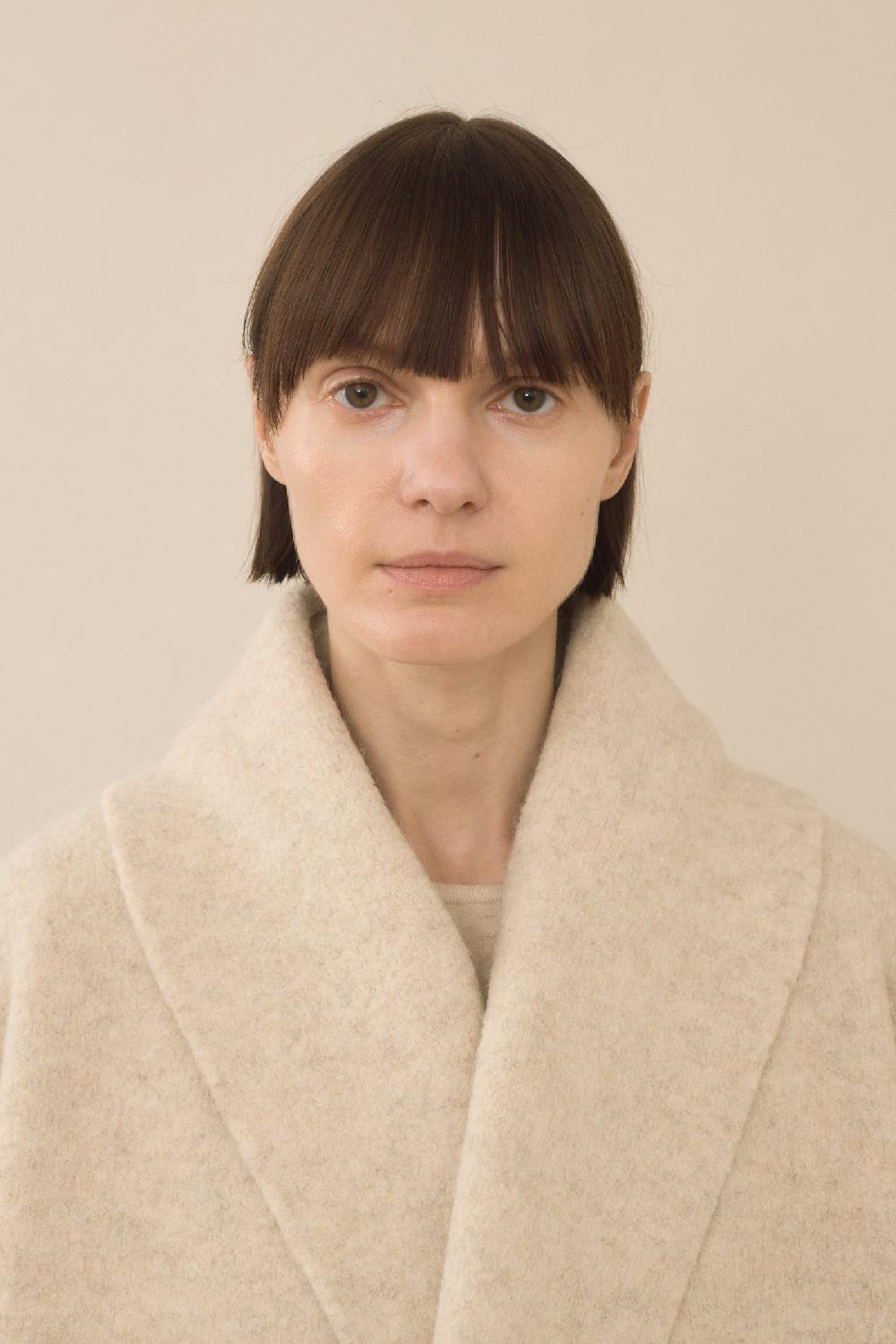 Lauren Manoogian DOUBLE FACE COAT ECRU