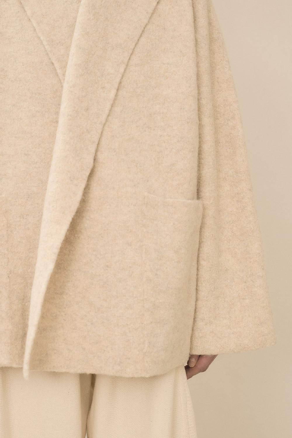 Lauren Manoogian DOUBLE FACE COAT ECRU