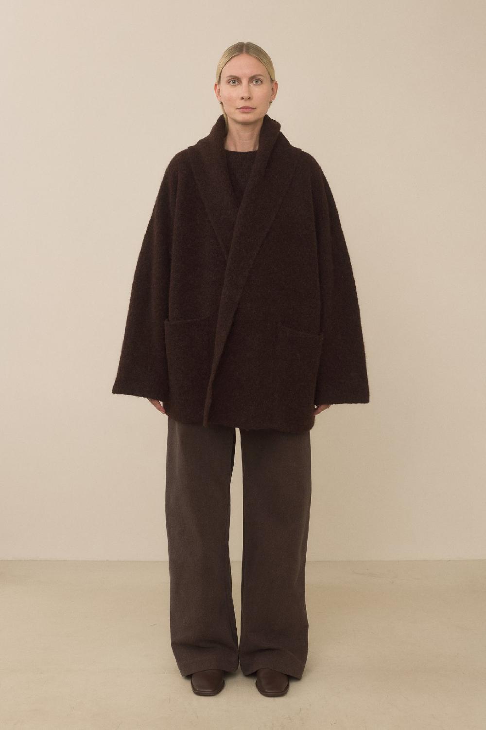Lauren Manoogian DOUBLE FACE COAT MERLOT