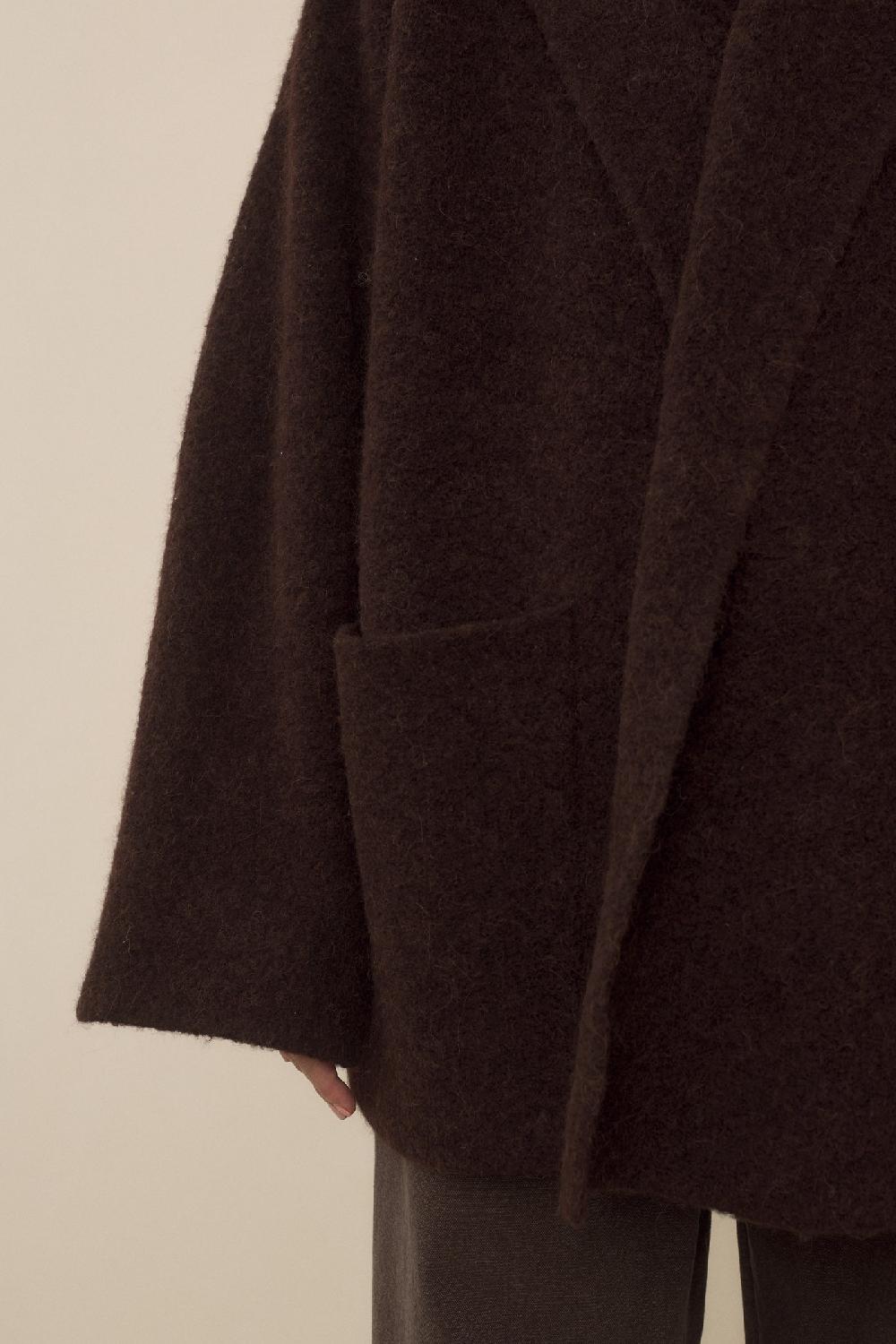 Lauren Manoogian DOUBLE FACE COAT MERLOT