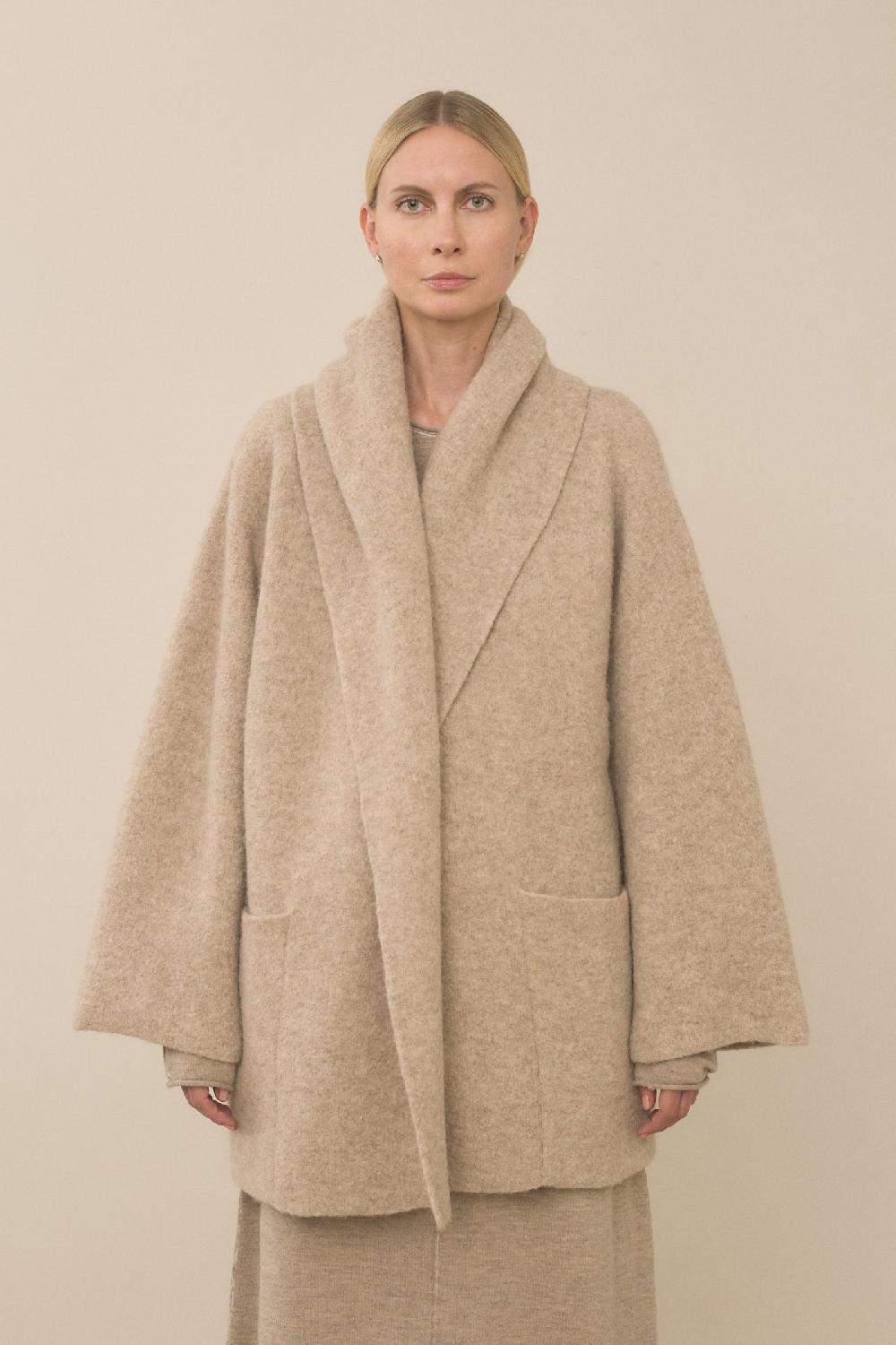 lauren manoogian DOUBLE FACE COAT OAK