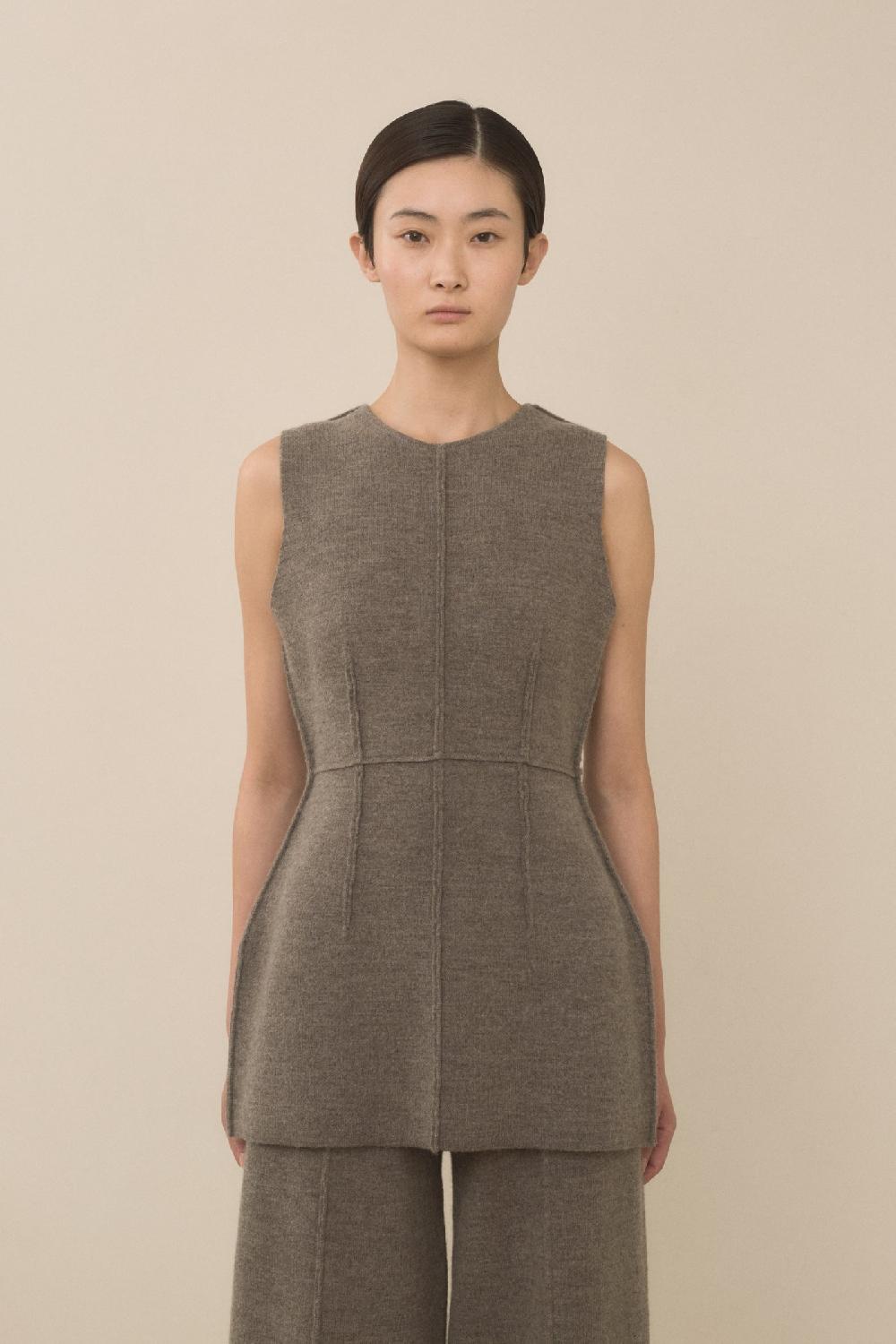 lauren manoogian DOUBLE KNIT BODICE CINDER