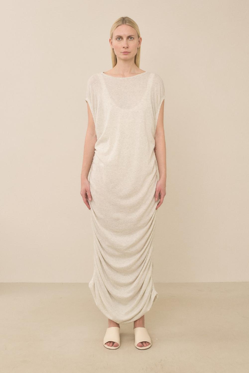 lauren manoogian DRAPE DRESS MARBLE