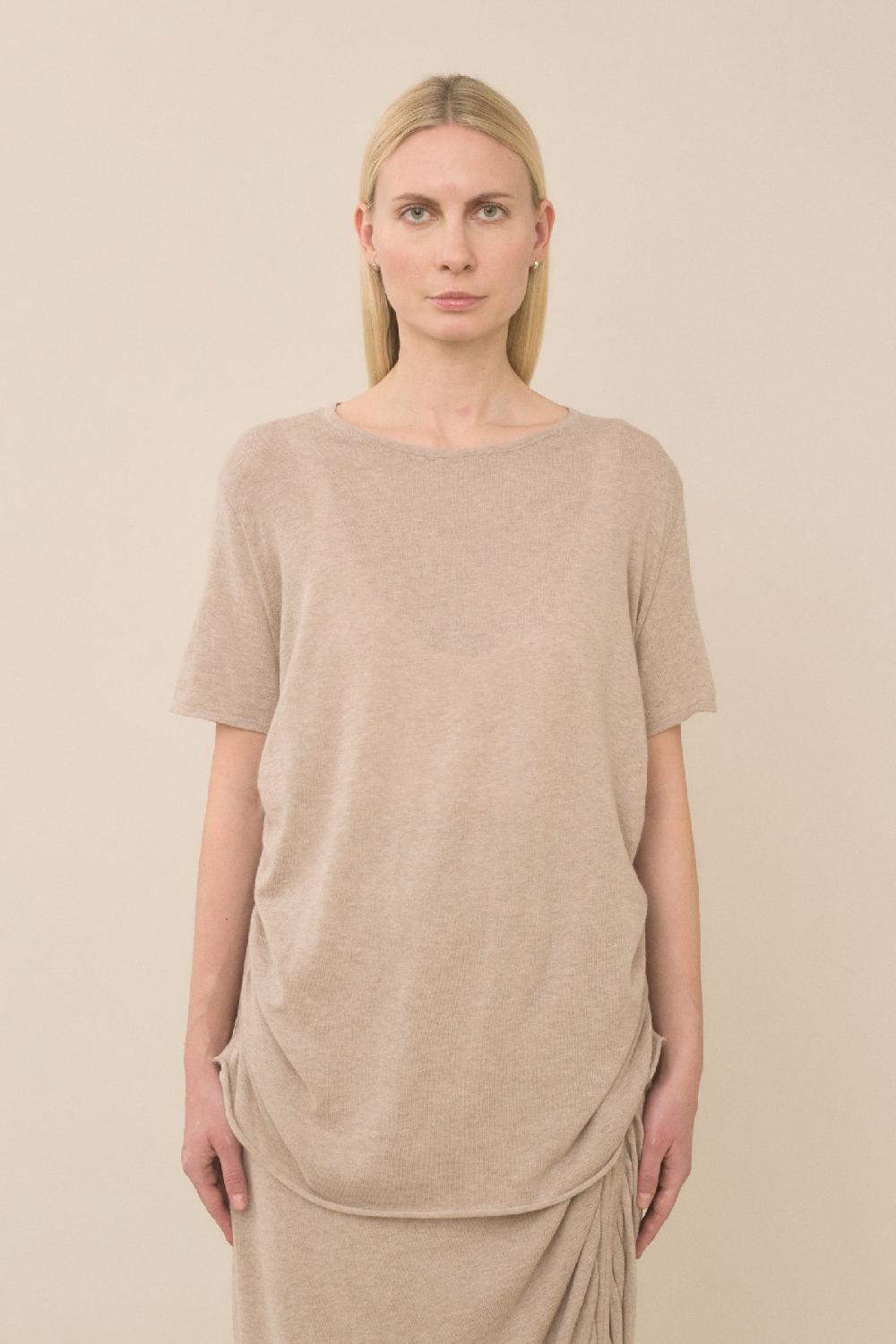 lauren manoogian DRAPE TEE SISAL
