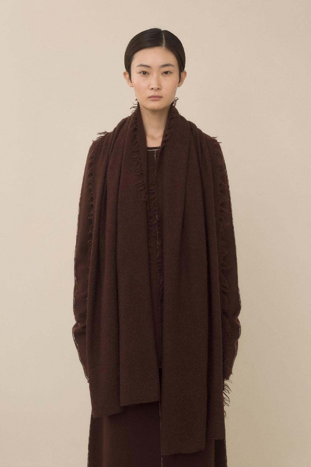 Lauren Manoogian FELT FRINGE SCARF MERLOT
