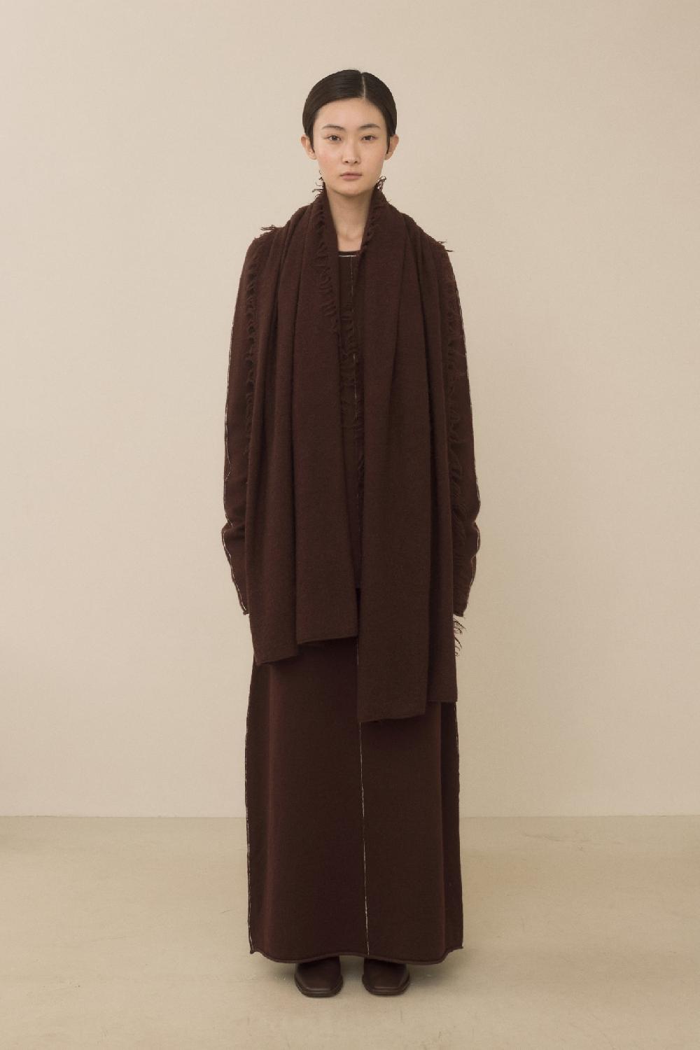 Lauren Manoogian FELT FRINGE SCARF MERLOT