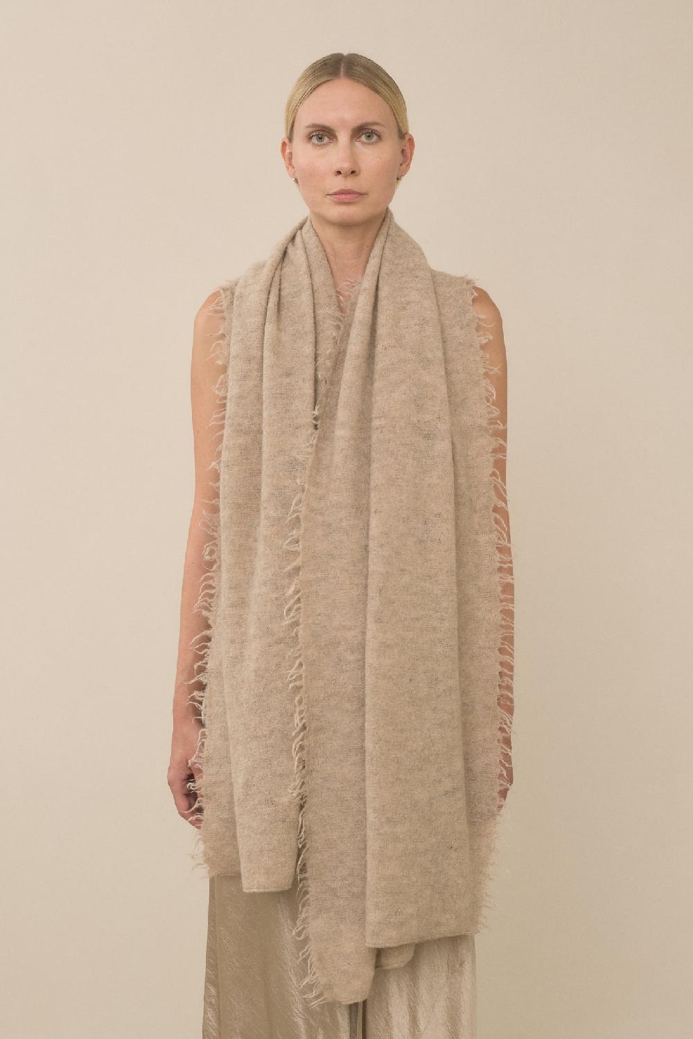 Lauren Manoogian FELT FRINGE SCARF OAK
