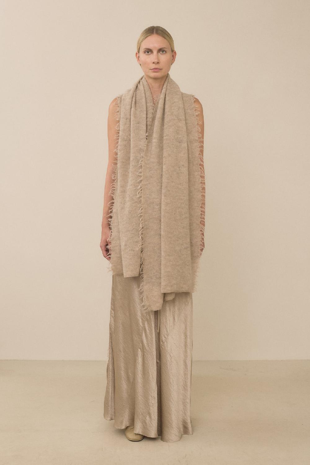 Lauren Manoogian FELT FRINGE SCARF OAK
