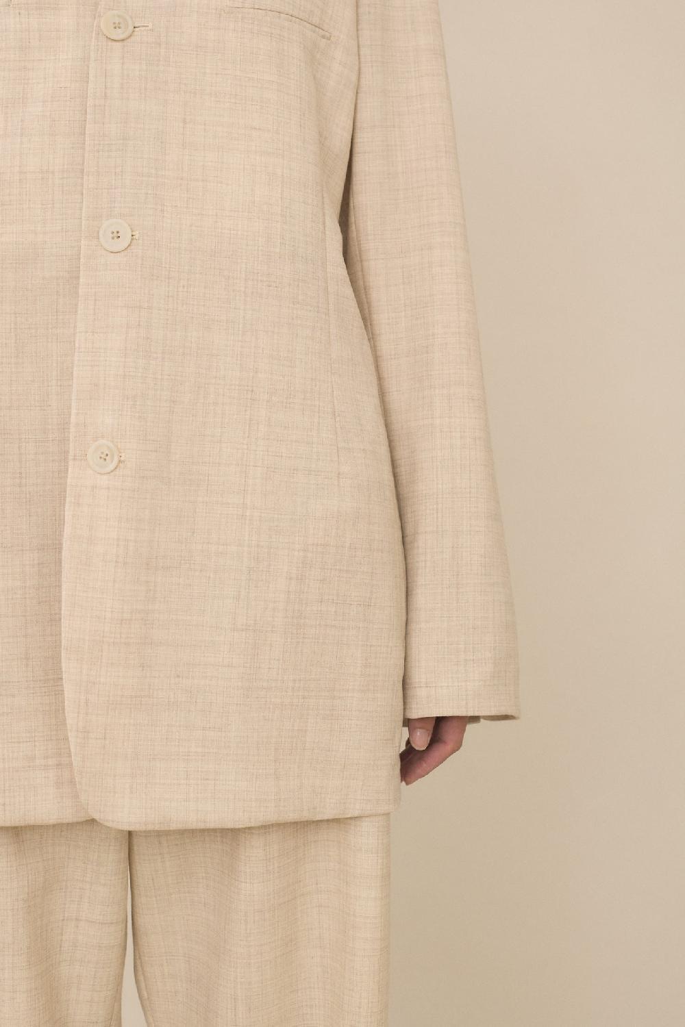 Lauren Manoogian FINE LANA BLAZER ECRU MELANGE