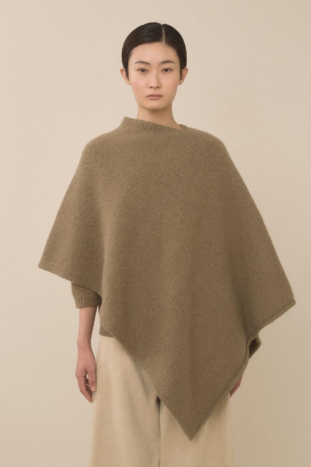 lauren manoogian FOLD PONCHO TOBACCO