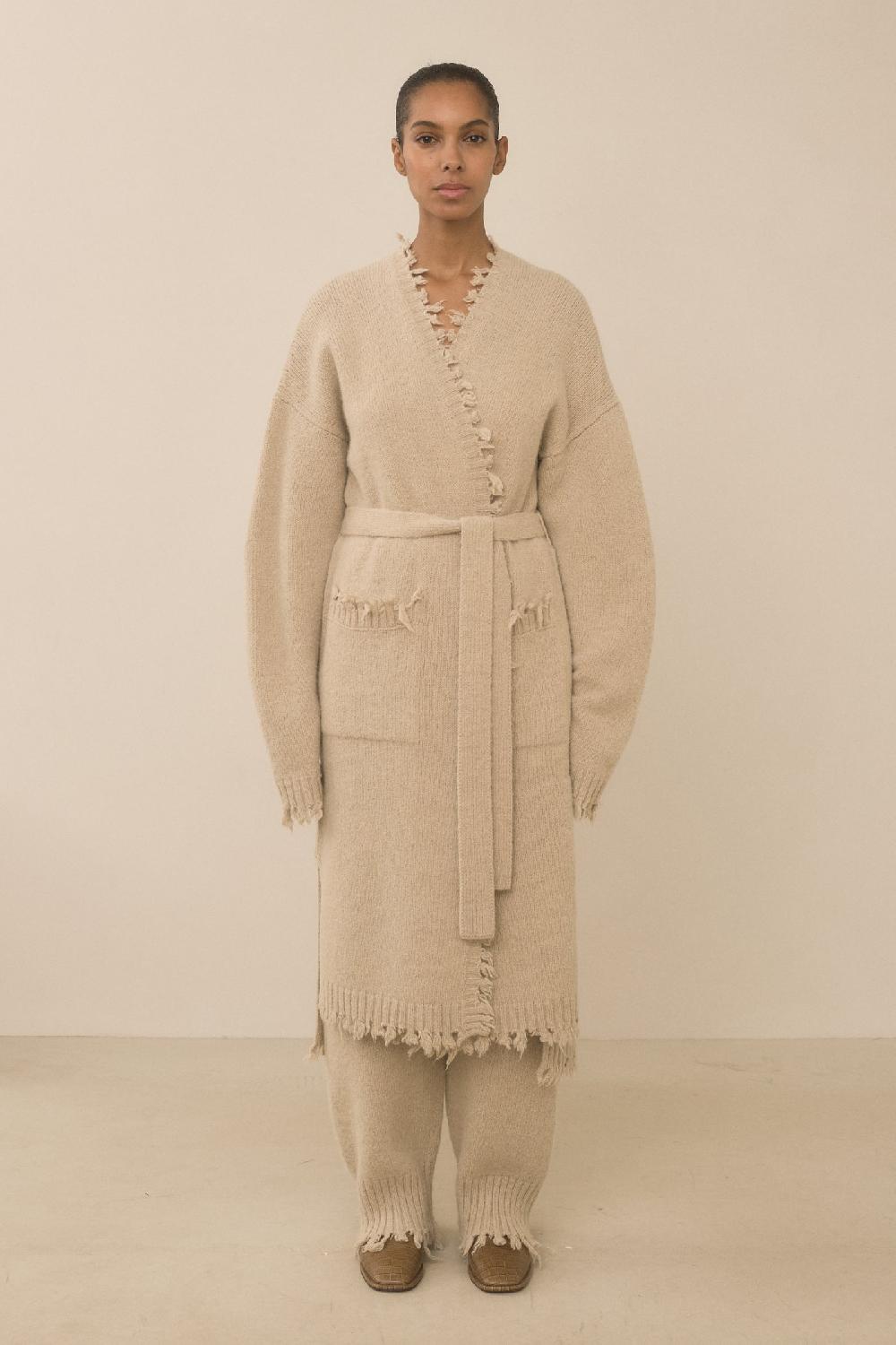 lauren manoogian FRAY CARDIGAN ANTIQUE