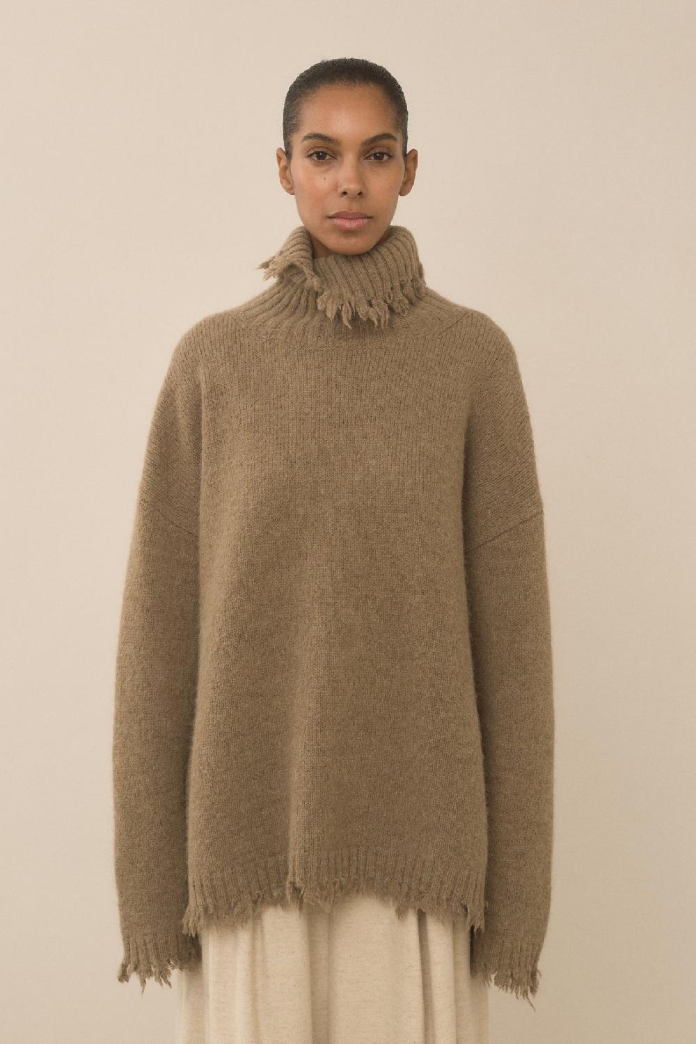 lauren manoogian FRAY TURTLENECK TOBACCO