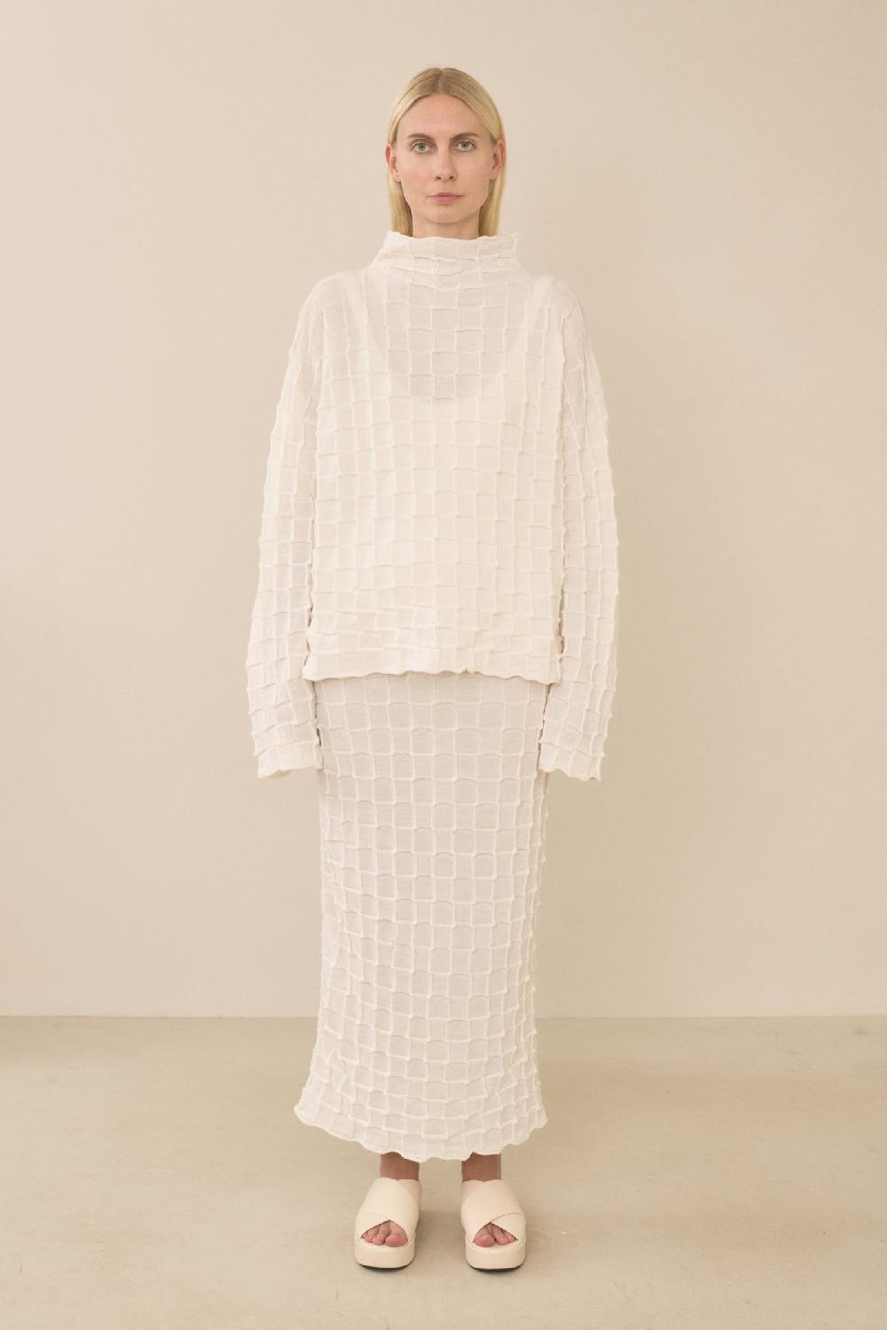 Lauren Manoogian INLAY SKIRT WHITE