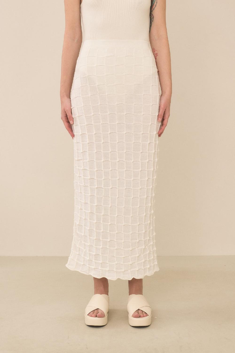 Lauren Manoogian INLAY SKIRT WHITE
