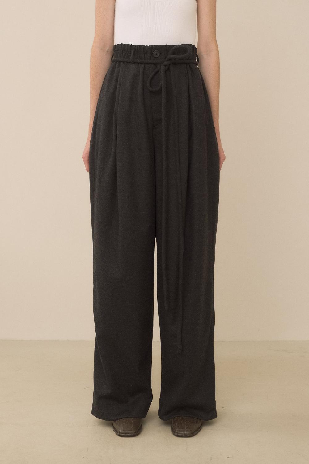 Lauren Manoogian LACE TROUSER CHARCOAL